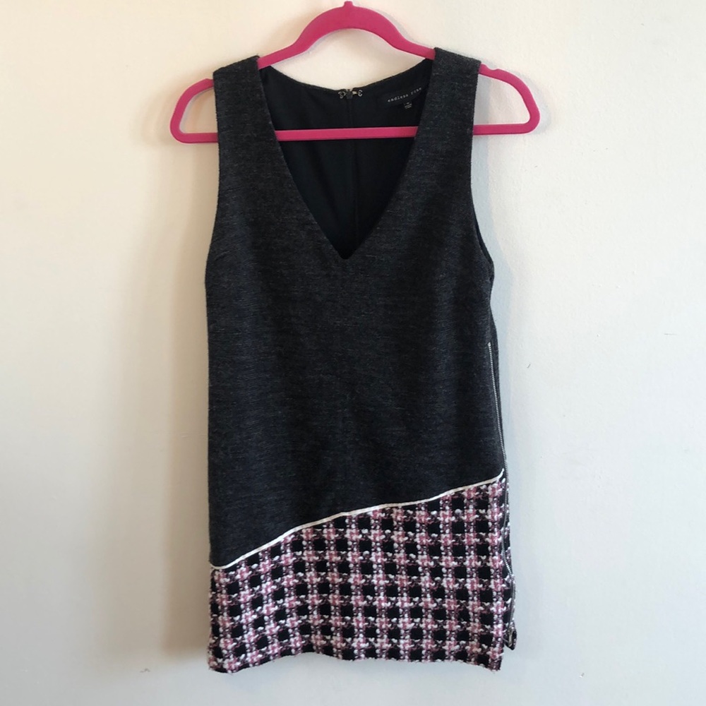 Endless Rose dress pink grey Medium sleeveless EUC
